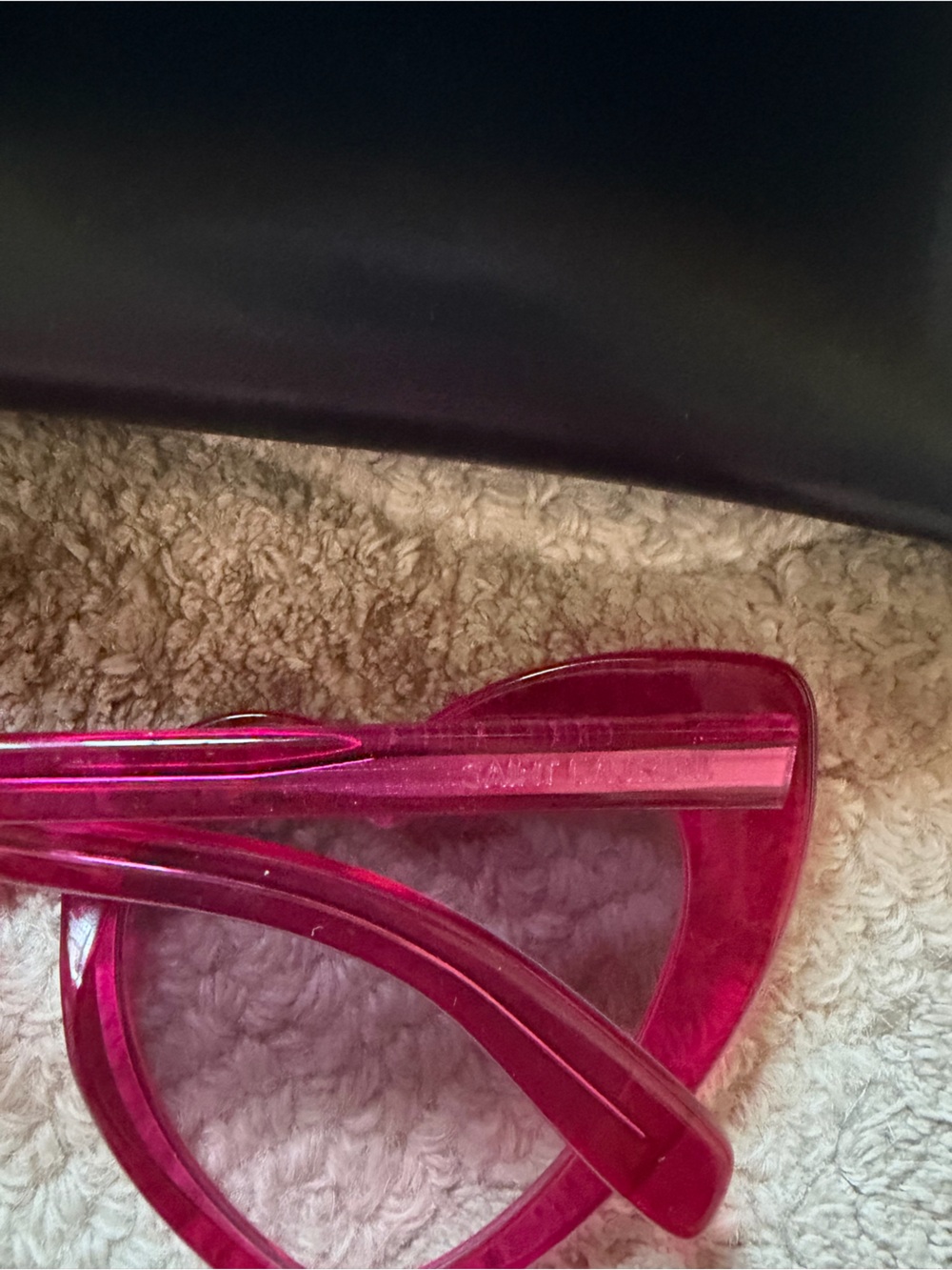 Saint Laurent Pink Lou Lou Heart Cat-Eye Sunglasses - Picture 9 of 9